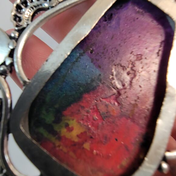 Necklace Pendants Handmade Jewelry Watermelon Tourmaline Amethyst Silver Pendant - Picture 10 of 10